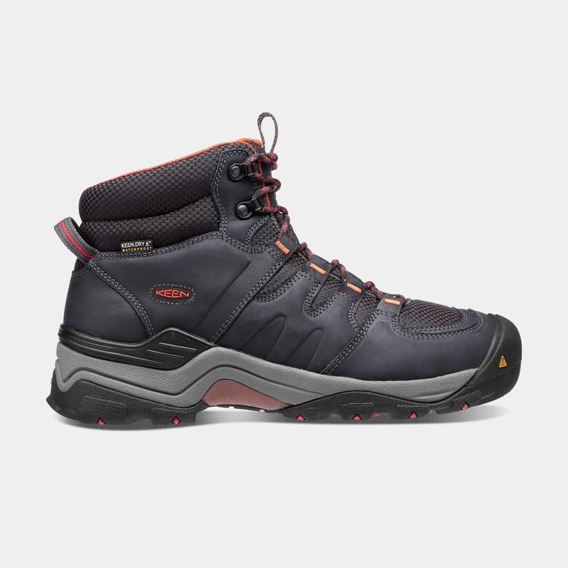 Keen Gypsum II Waterproof Mid Mens Hiking Boots Black Stockists NZ (6384-GYKTR)